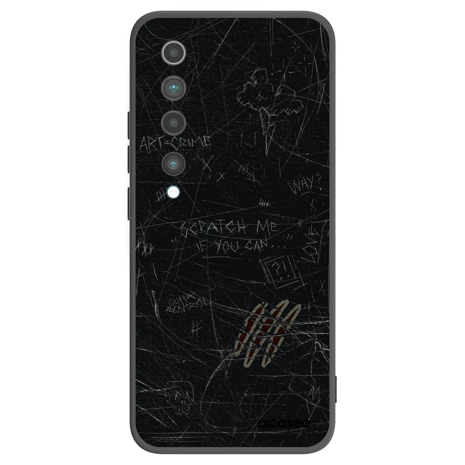 Picasee silikonový černý obal pro Xiaomi Mi 10 - SCRATCH