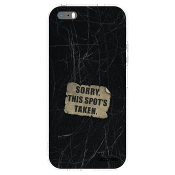 Picasee silikonový průhledný obal pro Apple iPhone 5/5S/SE - SORRY