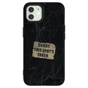Picasee silikonový černý obal pro Apple iPhone 12 - SORRY
