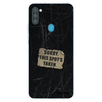 Picasee silikonový průhledný obal pro Samsung Galaxy M11 - SORRY