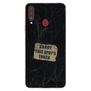 Picasee silikonový průhledný obal pro Samsung Galaxy A20s - SORRY