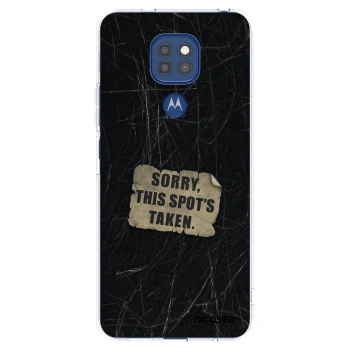 Picasee silikonový průhledný obal pro Motorola Moto G9 Play - SORRY