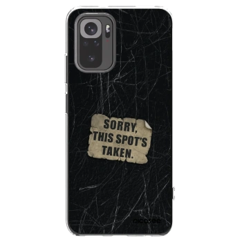 Picasee silikonový průhledný obal pro Xiaomi Redmi Note 10 - SORRY