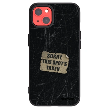 Picasee silikonový černý obal pro Apple iPhone 13 - SORRY