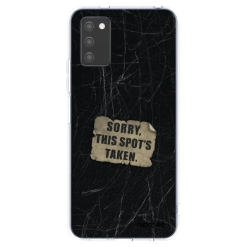 Picasee silikonový průhledný obal pro Samsung Galaxy A02s A025G - SORRY