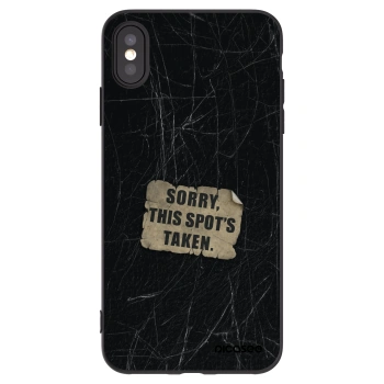 Picasee silikonový černý obal pro Apple iPhone XS Max - SORRY
