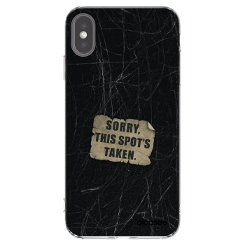 Picasee silikonový průhledný obal pro Apple iPhone XS Max - SORRY