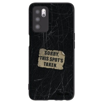 Picasee silikonový černý obal pro OPPO A16s - SORRY