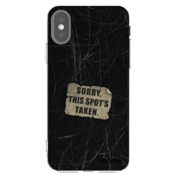 Picasee silikonový průhledný obal pro Apple iPhone X/XS - SORRY