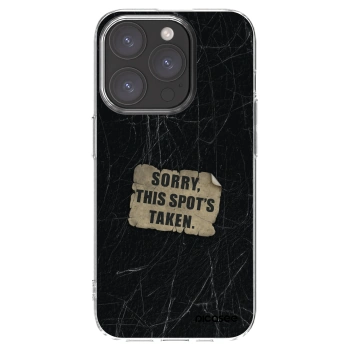 Picasee silikonový průhledný obal pro Apple iPhone 15 Pro - SORRY