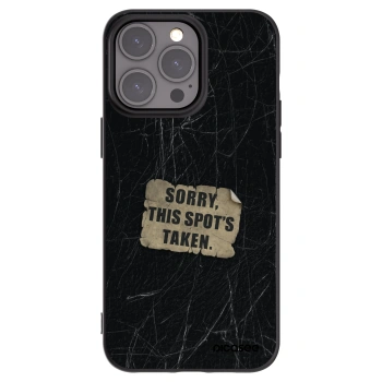 Picasee silikonový černý obal pro Apple iPhone 15 Pro Max - SORRY