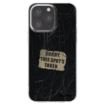 Picasee silikonový průhledný obal pro Apple iPhone 15 Pro Max - SORRY