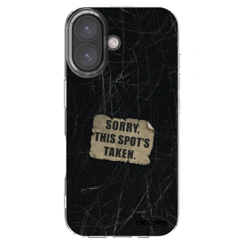 Picasee silikonový průhledný obal pro Apple iPhone 16 - SORRY