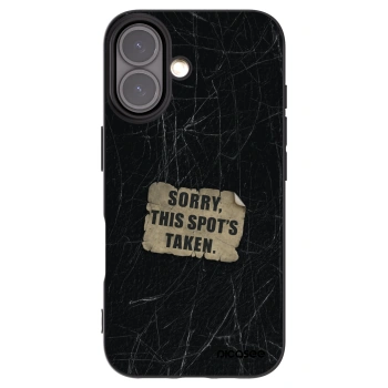 Picasee silikonový černý obal pro Apple iPhone 16 - SORRY