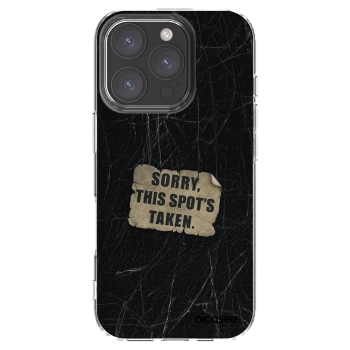 Picasee silikonový průhledný obal pro Apple iPhone 16 Pro - SORRY