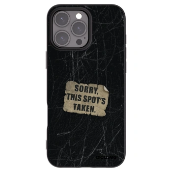 Picasee silikonový černý obal pro Apple iPhone 16 Pro Max - SORRY