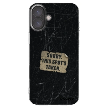 Picasee silikonový průhledný obal pro Apple iPhone 16 Plus - SORRY
