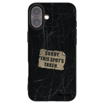 Picasee silikonový černý obal pro Apple iPhone 16 Plus - SORRY