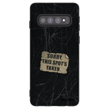 Picasee silikonový černý obal pro Samsung Galaxy S10 G973 - SORRY
