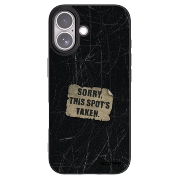 Picasee silikonový černý obal pro Apple iPhone 17 - SORRY