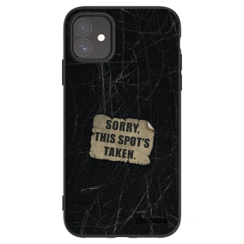 Picasee silikonový černý obal pro Apple iPhone 11 - SORRY