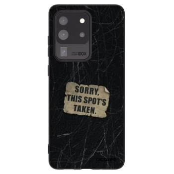 Picasee silikonový černý obal pro Samsung Galaxy S20 Ultra 5G G988F - SORRY