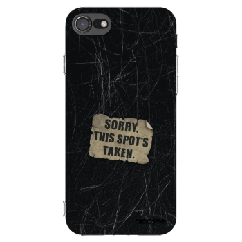Picasee silikonový průhledný obal pro Apple iPhone SE 2020 - SORRY