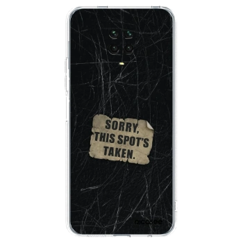 Picasee silikonový průhledný obal pro Xiaomi Redmi Note 9 Pro - SORRY