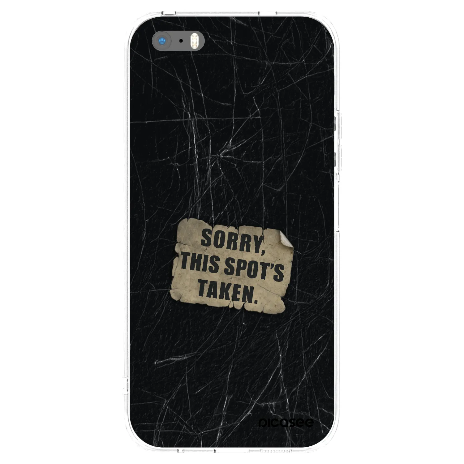 Picasee silikonový průhledný obal pro Apple iPhone 5/5S/SE - SORRY