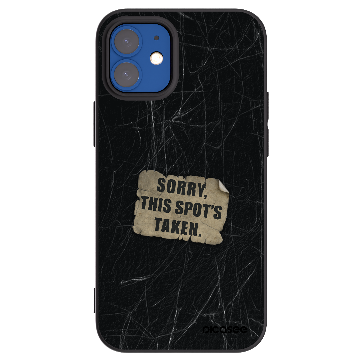 Picasee silikonový černý obal pro Apple iPhone 12 mini - SORRY