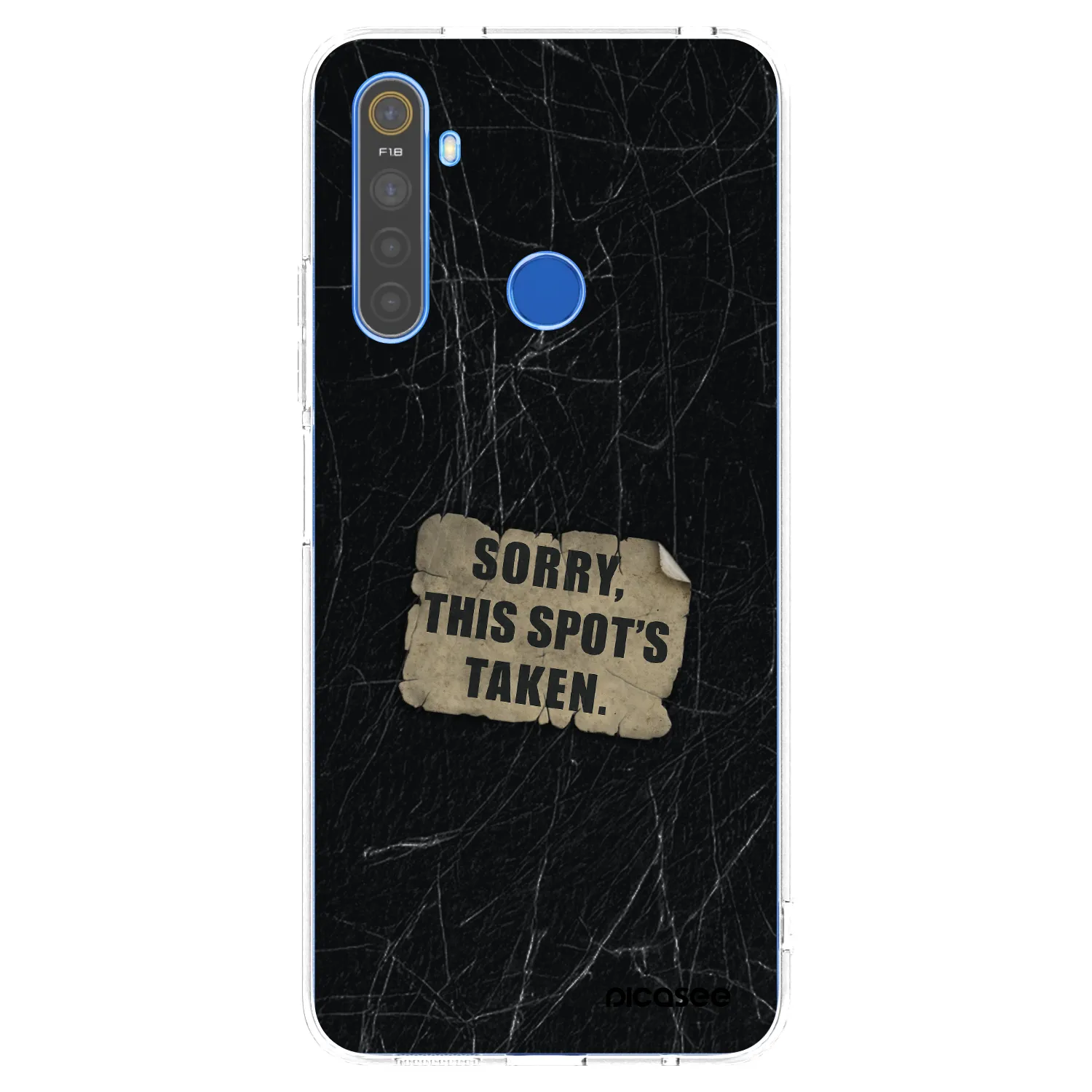 Picasee silikonový průhledný obal pro Realme 5 - SORRY