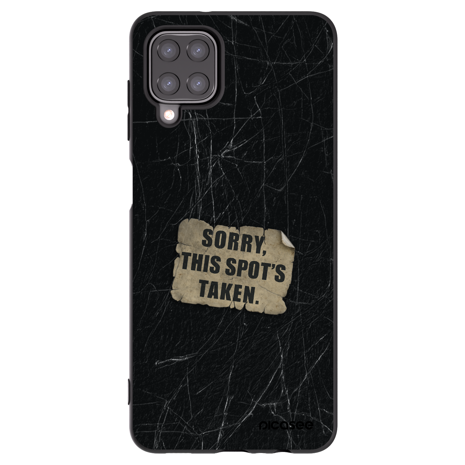Picasee silikonový černý obal pro Samsung Galaxy A12 A125F - SORRY