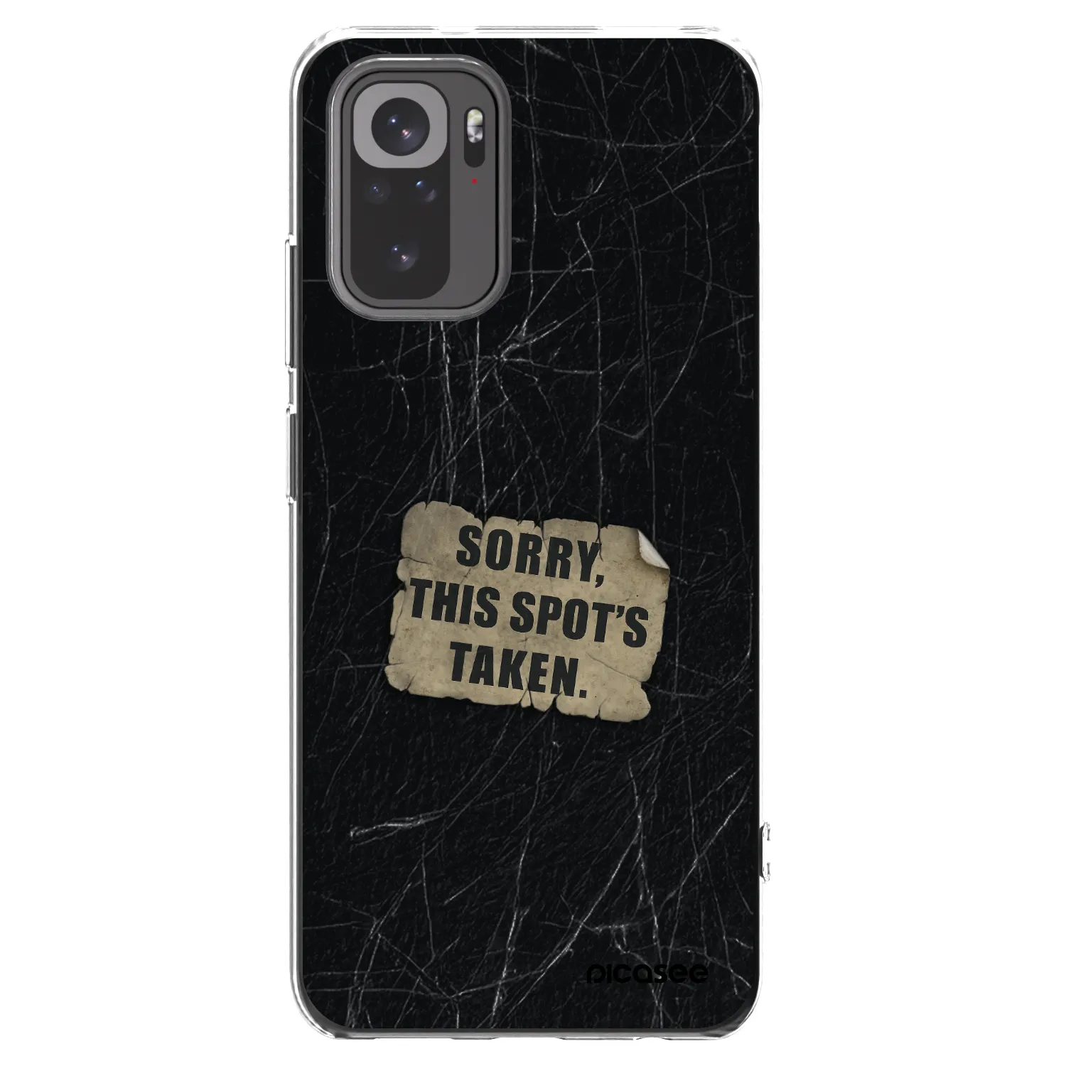 Picasee silikonový průhledný obal pro Xiaomi Redmi Note 10 - SORRY
