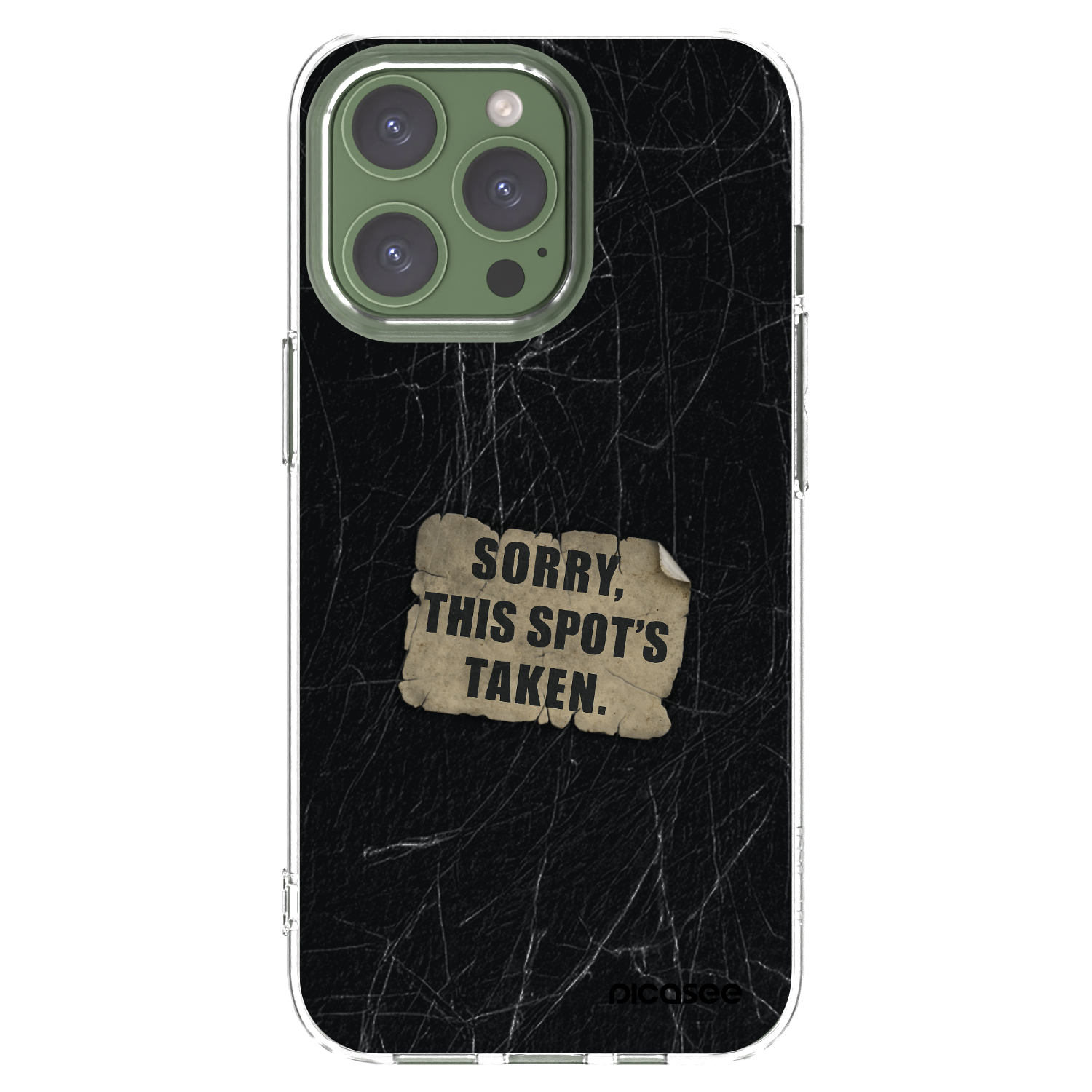 Picasee silikonový průhledný obal pro Apple iPhone 13 Pro - SORRY