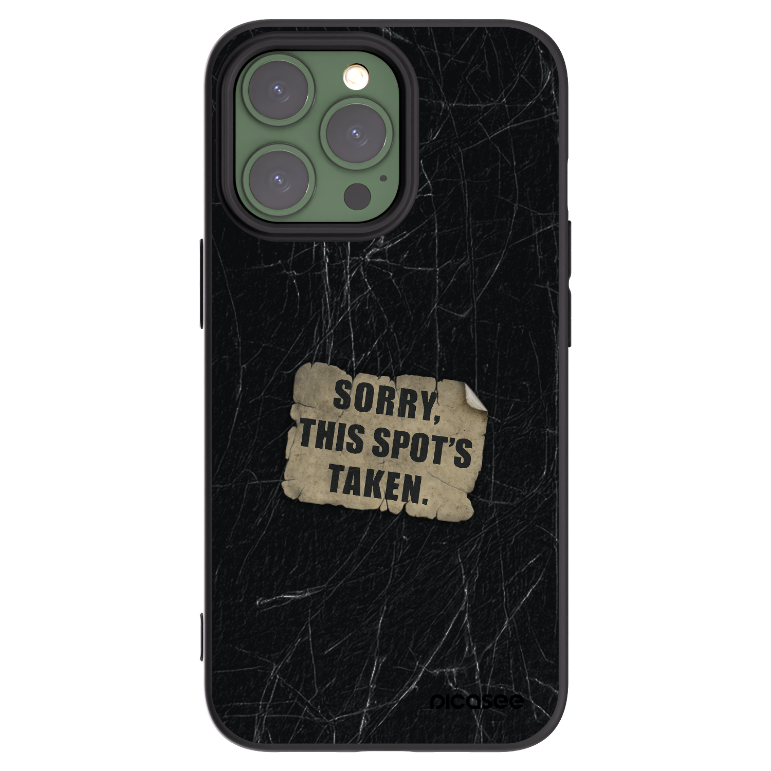 Picasee silikonový černý obal pro Apple iPhone 13 Pro - SORRY
