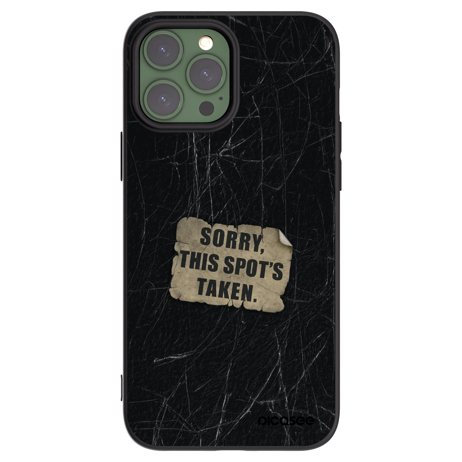 Picasee silikonový černý obal pro Apple iPhone 13 Pro Max - SORRY