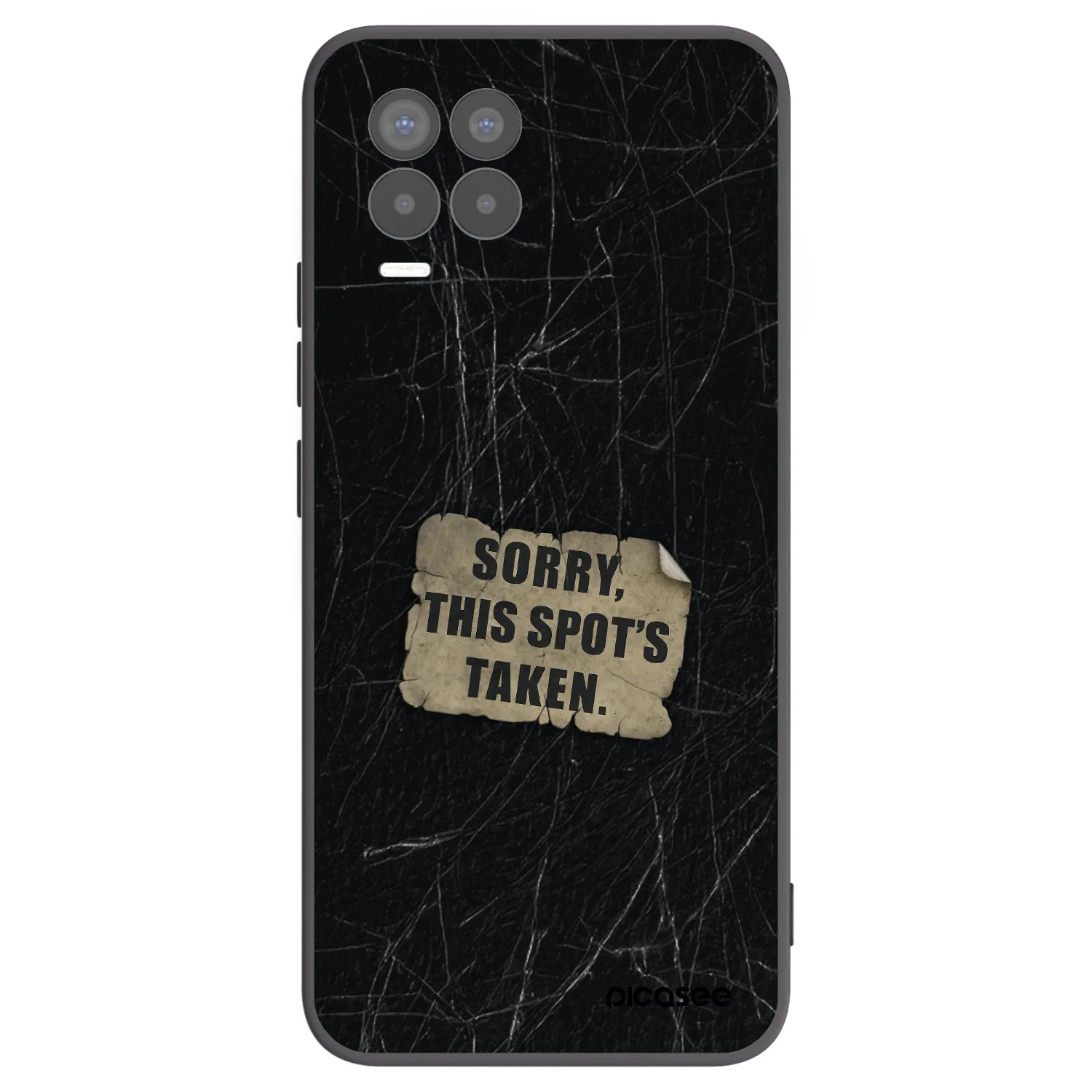 Picasee silikonový černý obal pro Realme 8 4G - SORRY