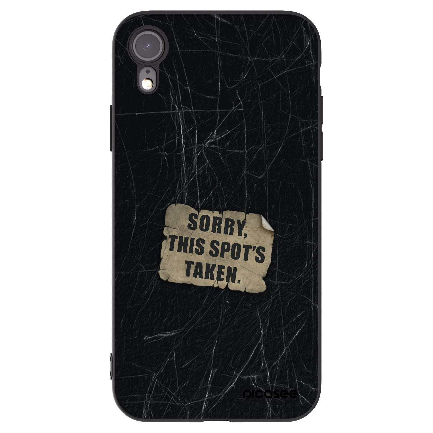 Picasee silikonový černý obal pro Apple iPhone XR - SORRY