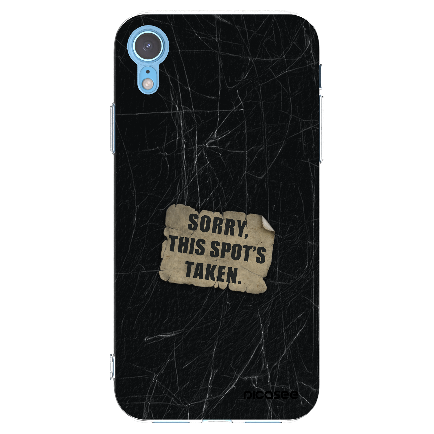 Picasee silikonový průhledný obal pro Apple iPhone XR - SORRY