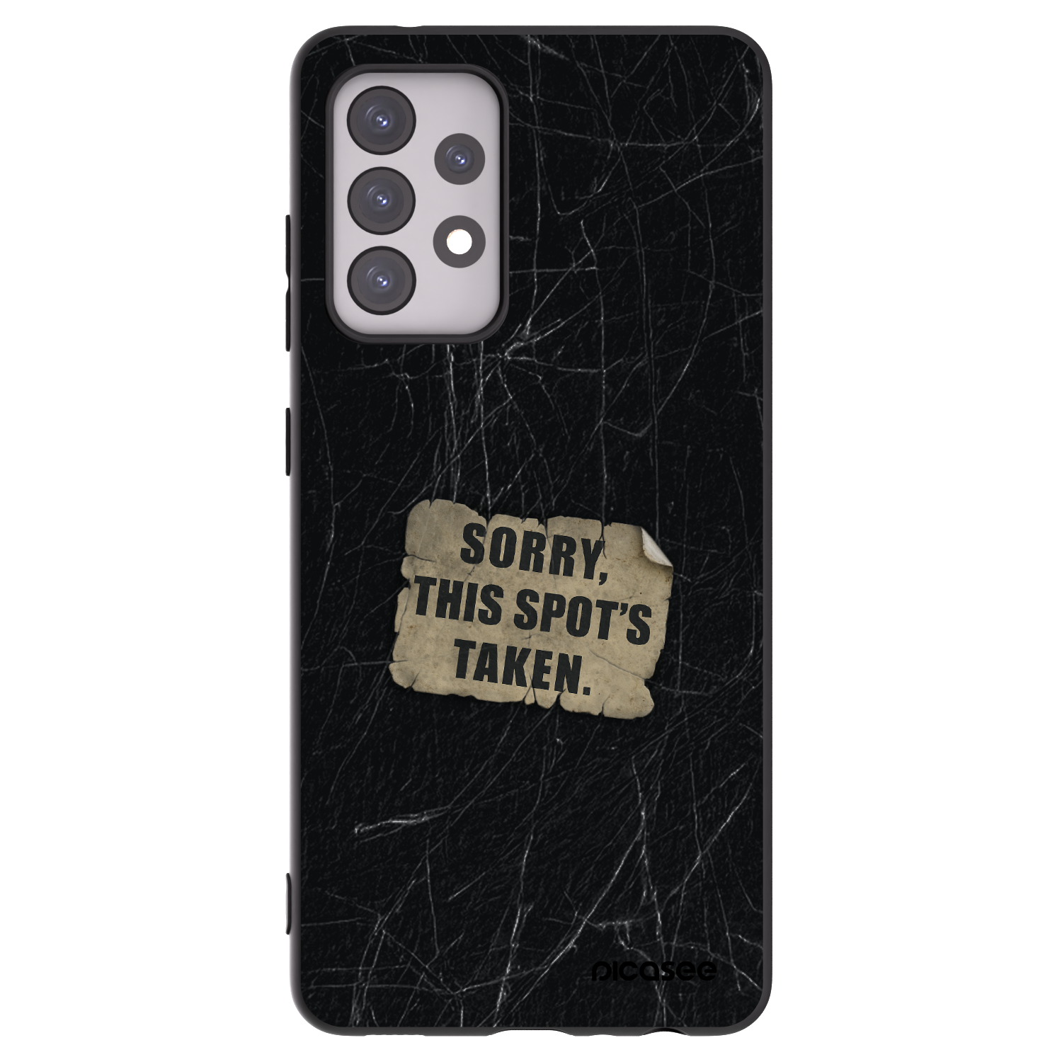 Picasee silikonový černý obal pro Samsung Galaxy A52s 5G A528B - SORRY