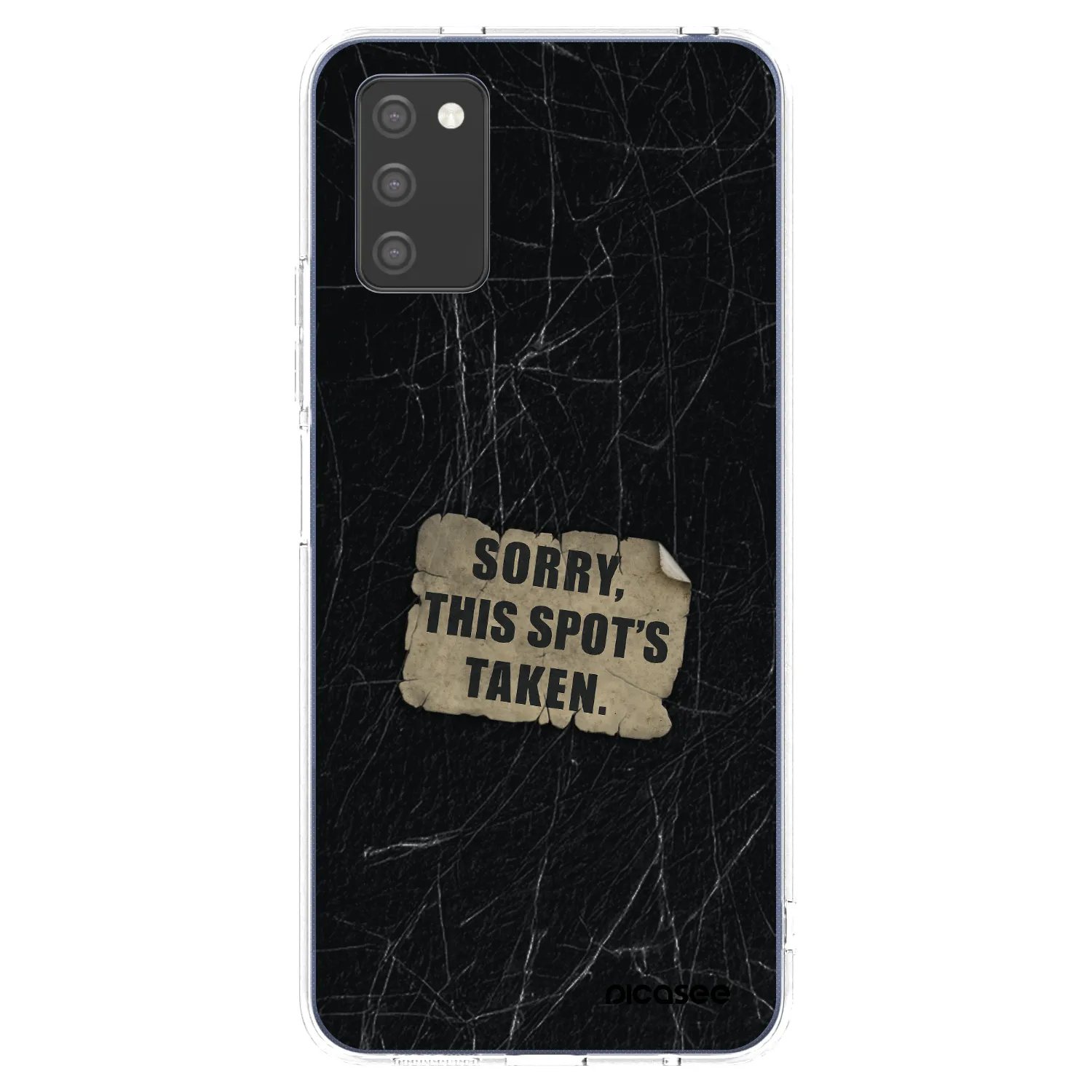 Picasee silikonový průhledný obal pro Samsung Galaxy A03s A037G - SORRY