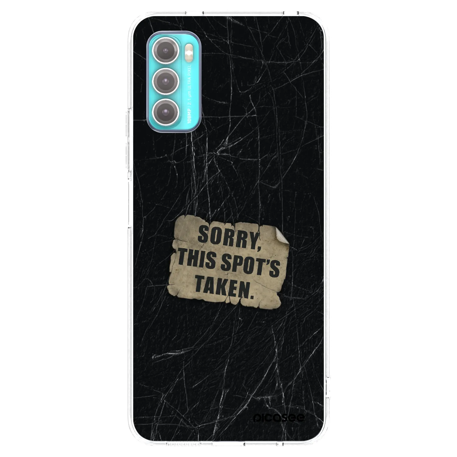 Picasee silikonový průhledný obal pro Motorola Moto G60 - SORRY