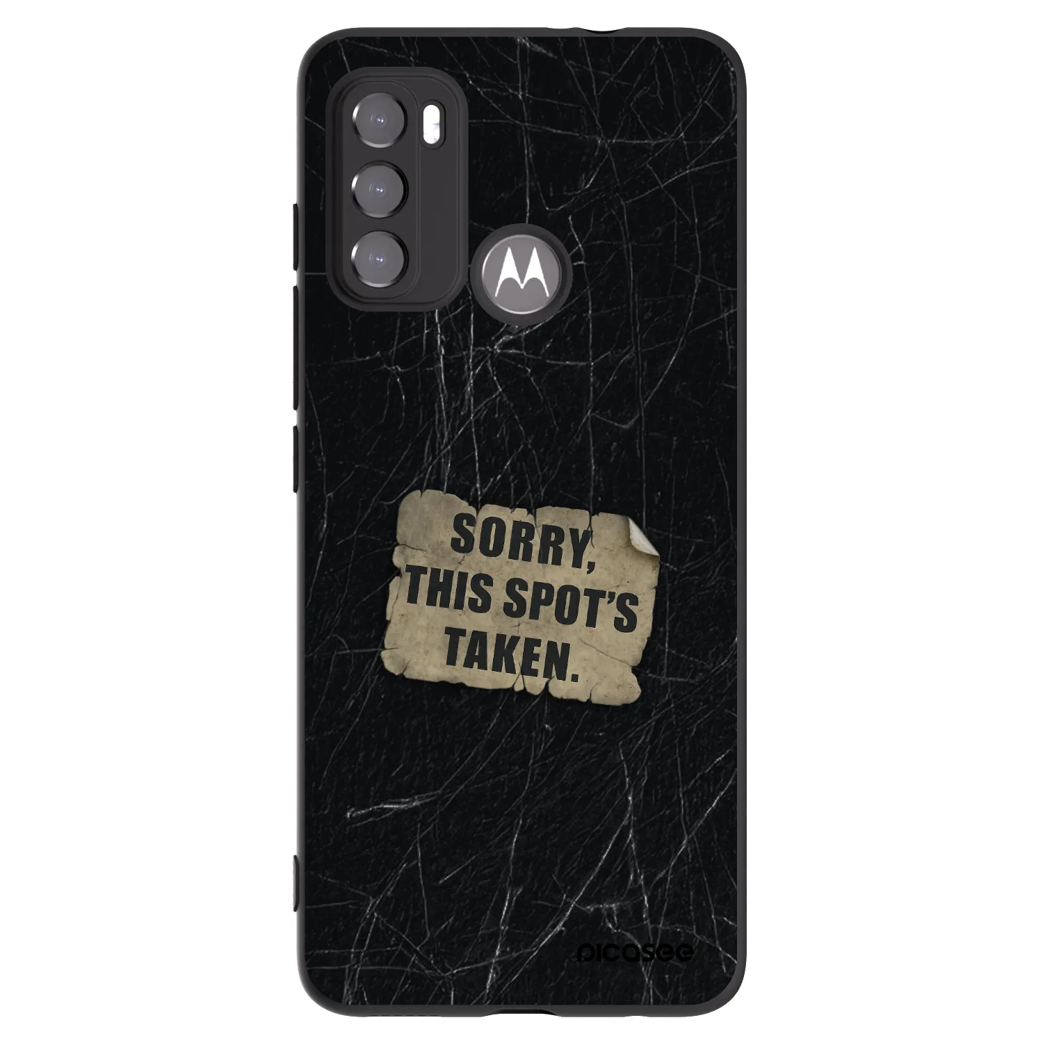 Picasee silikonový černý obal pro Motorola Moto G60 - SORRY