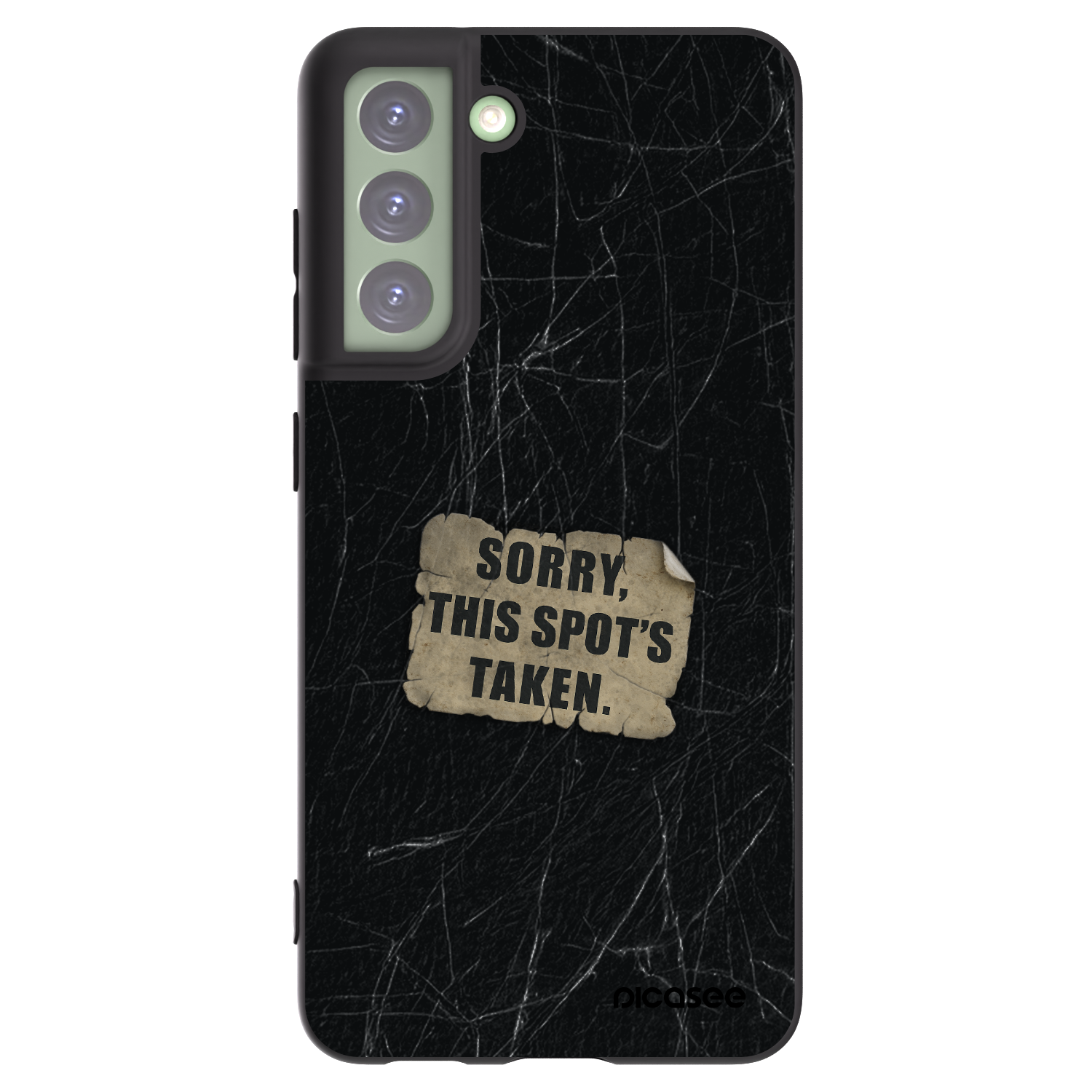 Picasee silikonový černý obal pro Samsung Galaxy S21 FE 5G - SORRY