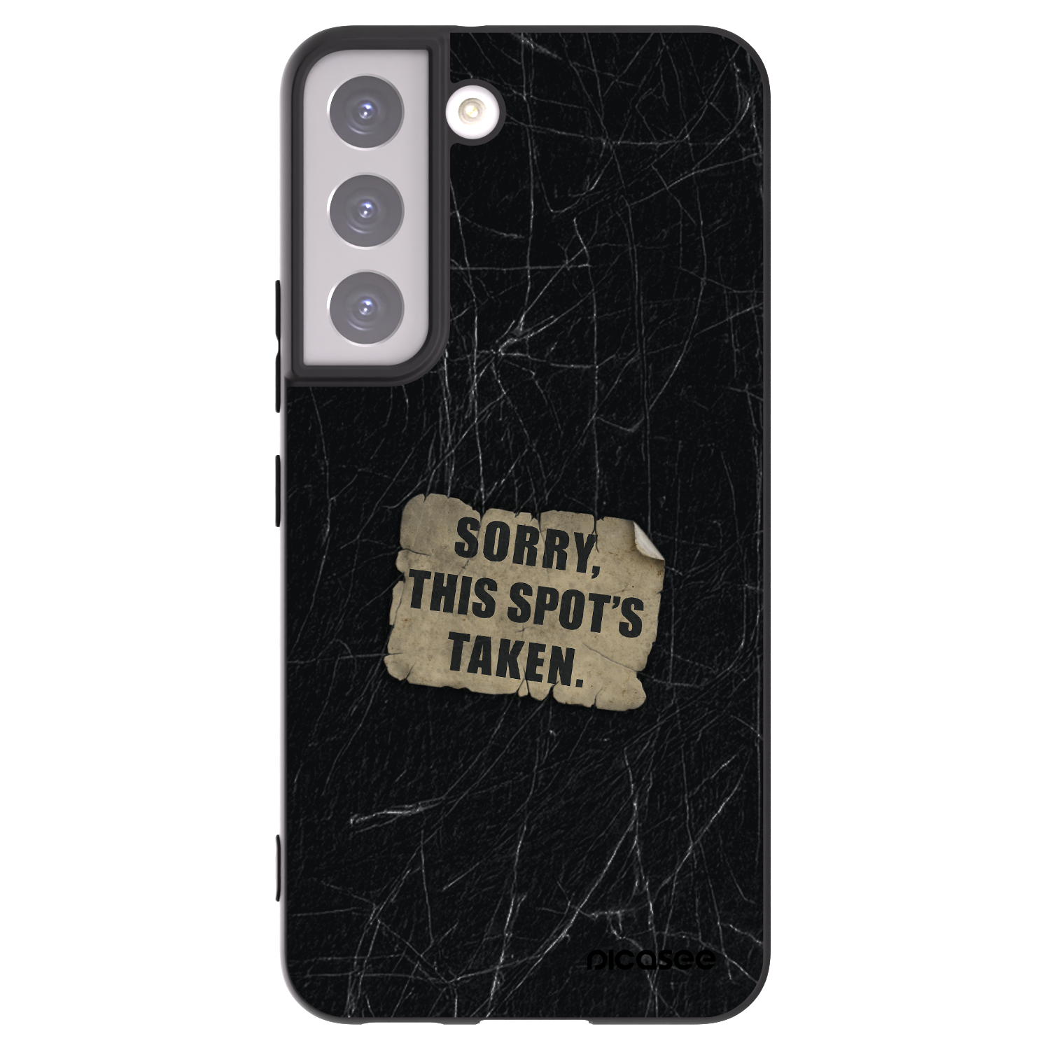 Picasee silikonový černý obal pro Samsung Galaxy S22 5G - SORRY