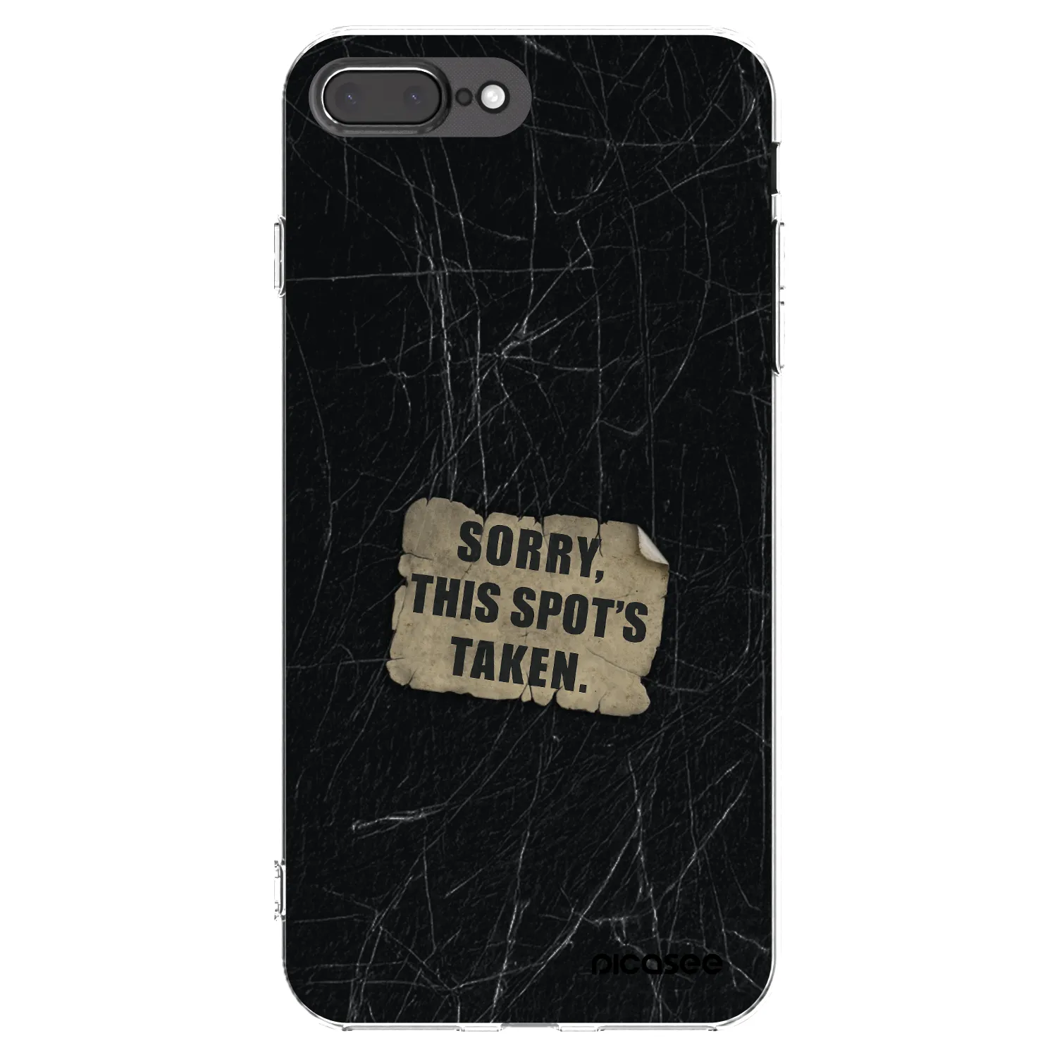 Picasee silikonový průhledný obal pro Apple iPhone 7 Plus - SORRY