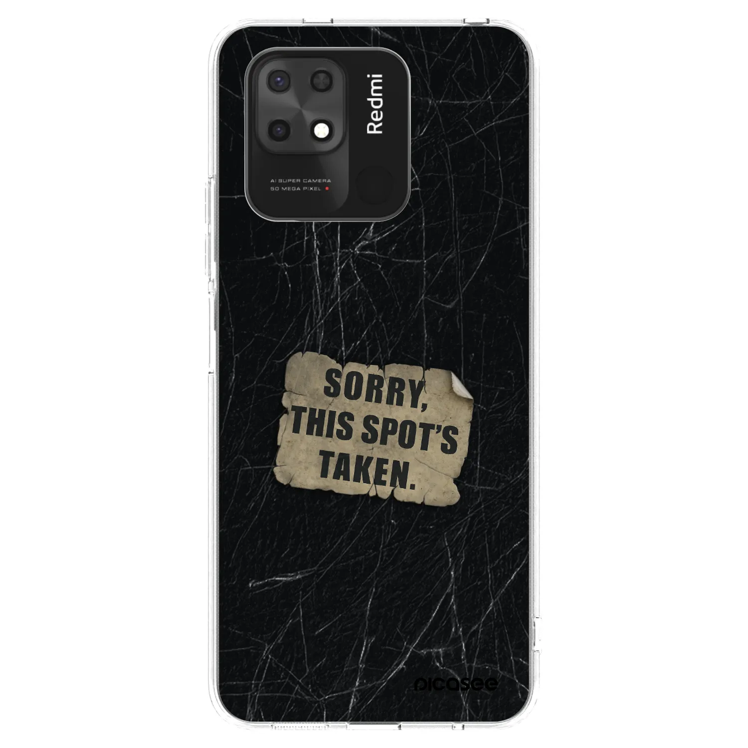 Picasee silikonový průhledný obal pro Xiaomi Redmi 10C - SORRY