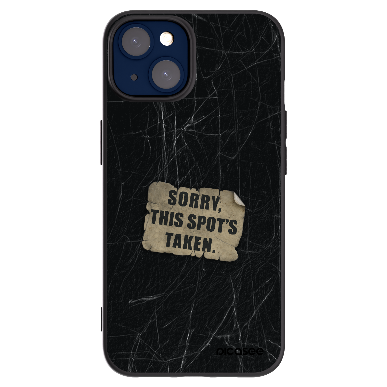 Picasee silikonový černý obal pro Apple iPhone 14 - SORRY