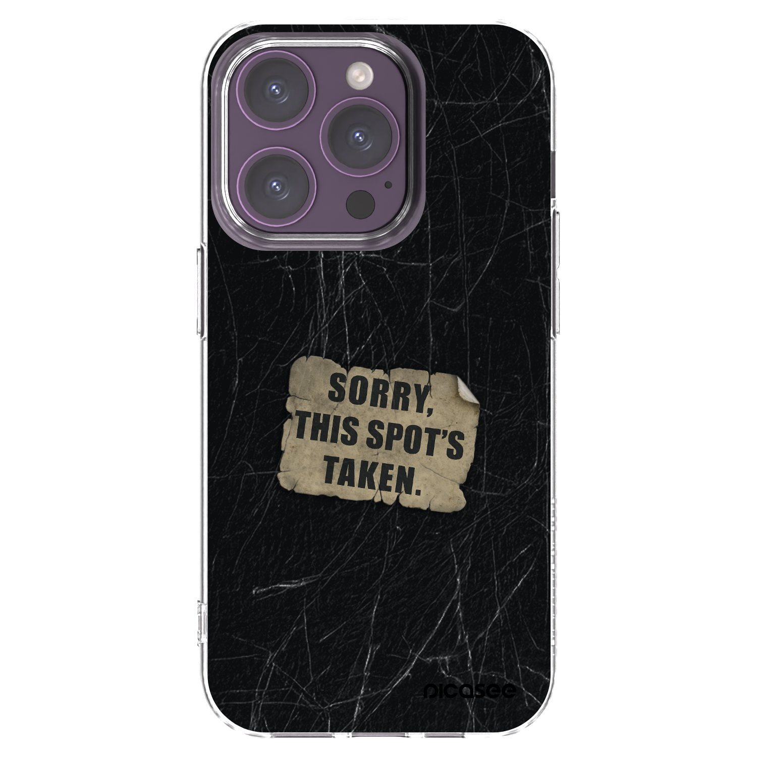 Picasee silikonový průhledný obal pro Apple iPhone 14 Pro - SORRY