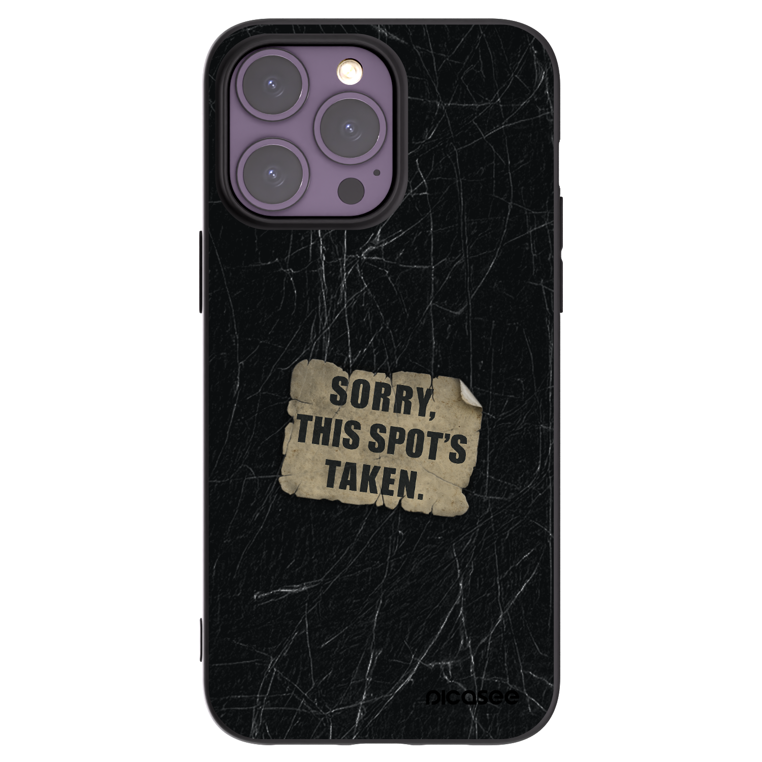 Picasee silikonový černý obal pro Apple iPhone 14 Pro Max - SORRY
